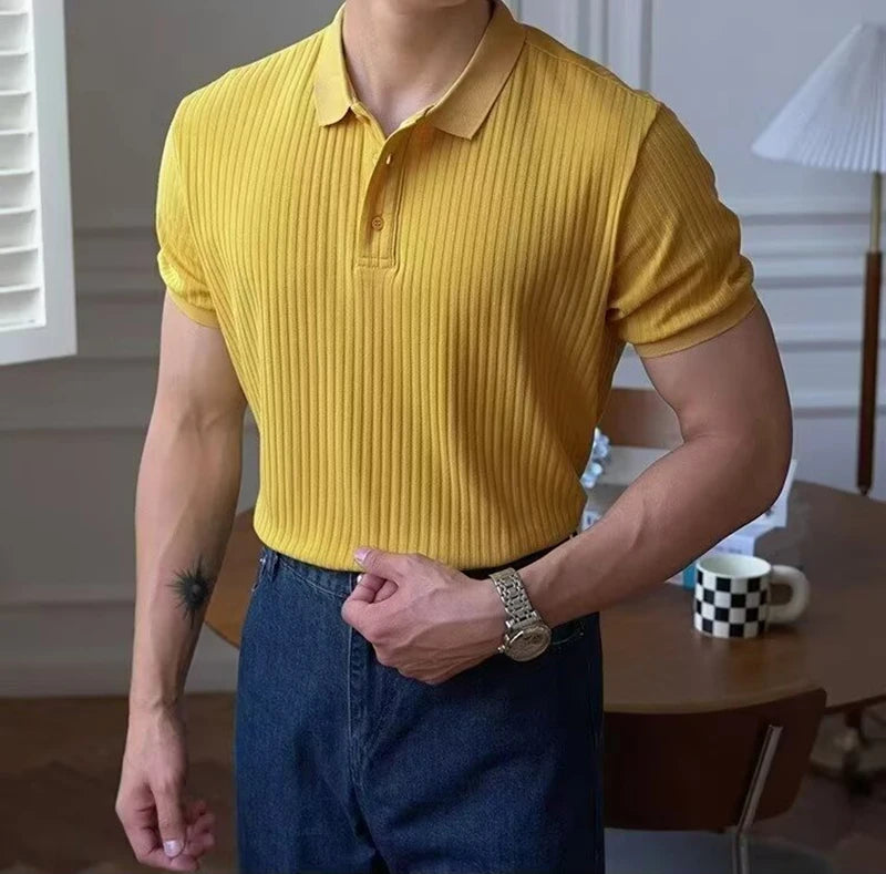 Slim Fit Striped Polo Shirt