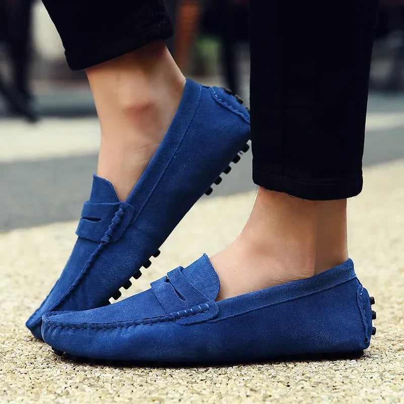 Suede Driver Loafers