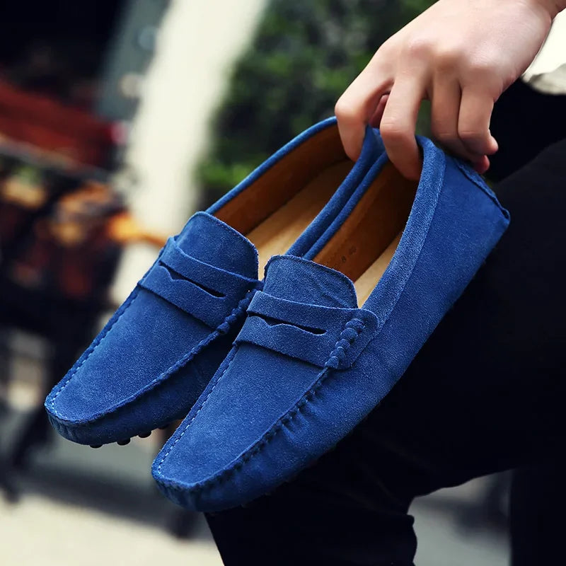 Suede Driver Loafers