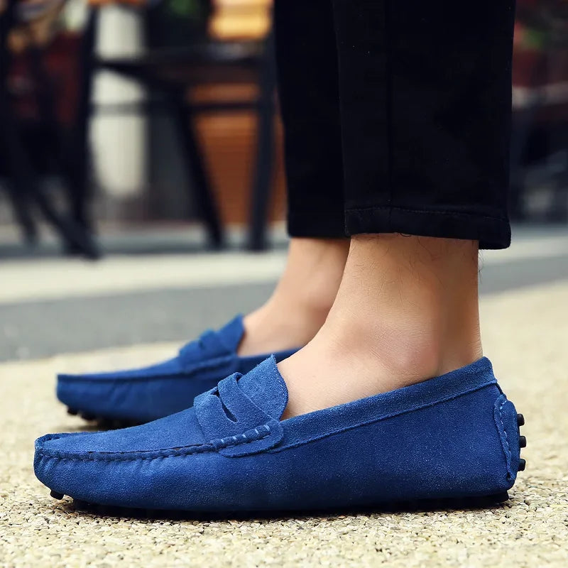 Suede Driver Loafers