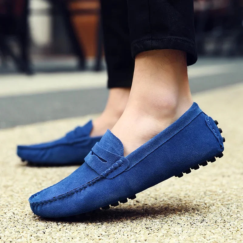 Suede Driver Loafers